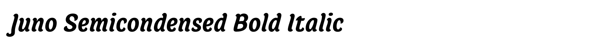 Juno Semicondensed Bold Italic image